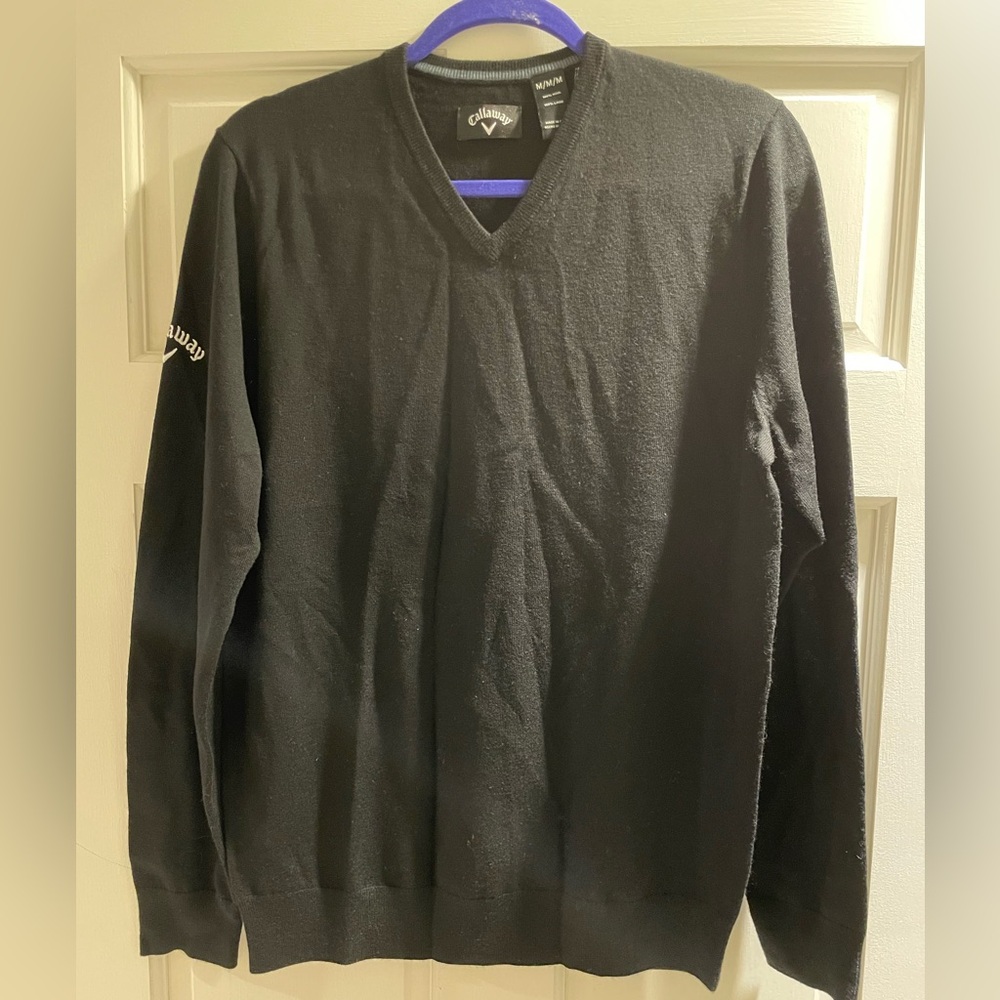 NWOT Callaway V Neck Wool Sweater